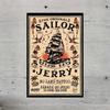 Винтажная жестяная табличка Sailor Jerry  Морское безрамное металлическое настенное искусство Декор для паба, бара, мужской берлоги  Оригинальная ретро-табличка