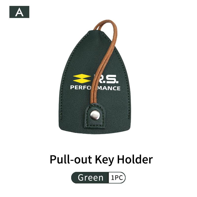 Car Keychain Case Zipper Carbon Fiber Key Protector Cover For Renault Arkana Captur Twingo Talisman RS Logan Duster AA17