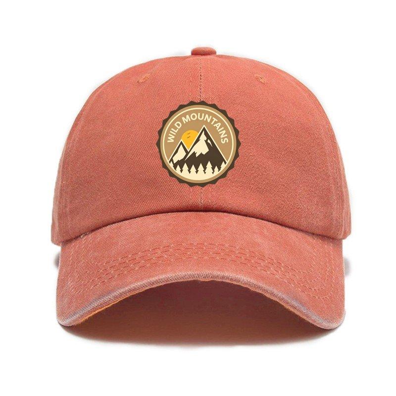 Unisex baseball cap trendy print mountain tree sun pattern daily casual peaked cap versatile outdoor travel hat