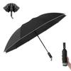 VoloEco Большой складной зонт с автоматическим УФ-покрытием, подходит для дождя или легкого ветра, идеально подходит для дня или дня, открывание/закрывание одним касанием, ветрозащитный, водонепроницаемый,