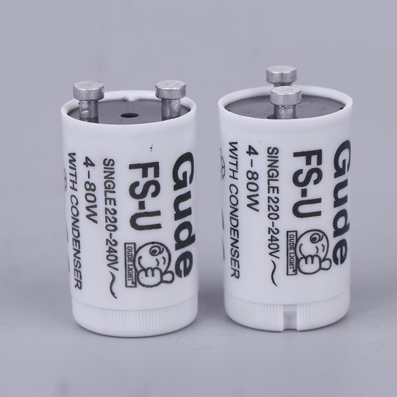 5 шт./набор Одинарный 220 В-250 В 4-80 Вт Стартер для люминесцентной лампы Fs-U S2 Tl Стартер для лампы Предохранитель Стартеры CE Rohs