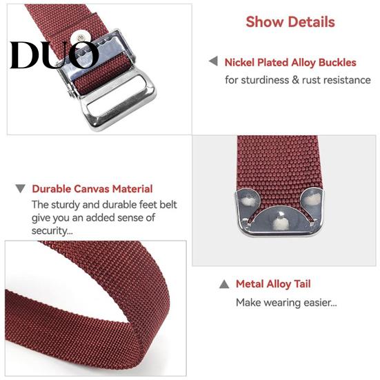 Reliable Leg Strap Set 2Pcs Adjustable Nylon Band Straps Drywall Stilt Secure Buckle Replacement Part Stilts Fixation Kit for Men Women