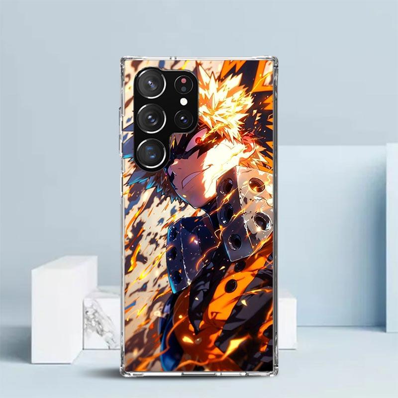 Чехол для телефона Bakugou Katsuki MHA My Hero для Samsung Galaxy S24 S25 Edge S26 Ultra S22 S23 Plus S21 + S20 FE Мягкая задняя крышка из ТПУ G