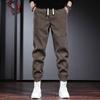 Men's Velvet-Lined Corduroy Sweatpants: Autumn/Winter, Casual, Cuffed, Loose-fit Harem Pants.