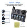 With Fuse USB Chargers Socket 12V 24V Car Light Toggle 5 Buttons LED Rocker Switch Panel Boat Digital Voltage Test Accessories