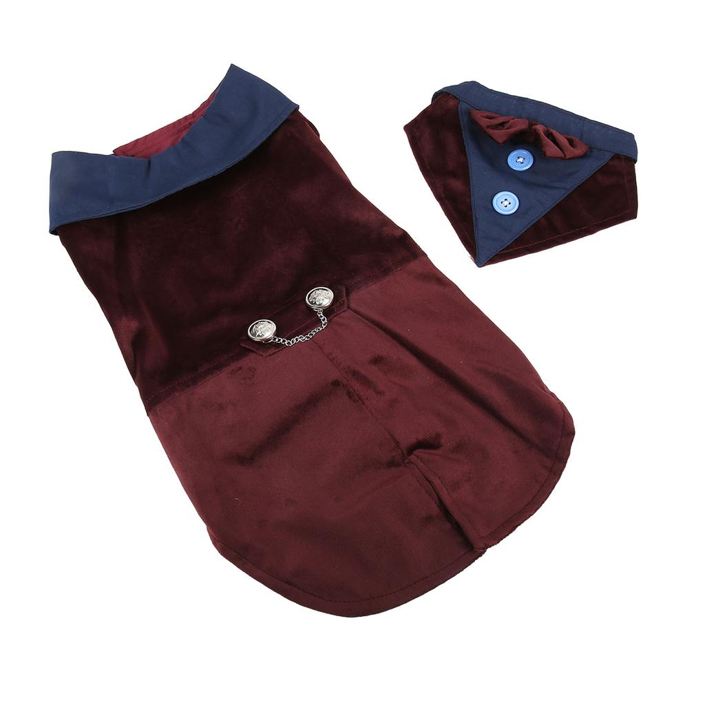 Одежда для домашних животных, стильная, легкая, изысканная, сшитая, с галстуком-бабочкой, костюм для домашних животных, свадебная рубашка для S-M