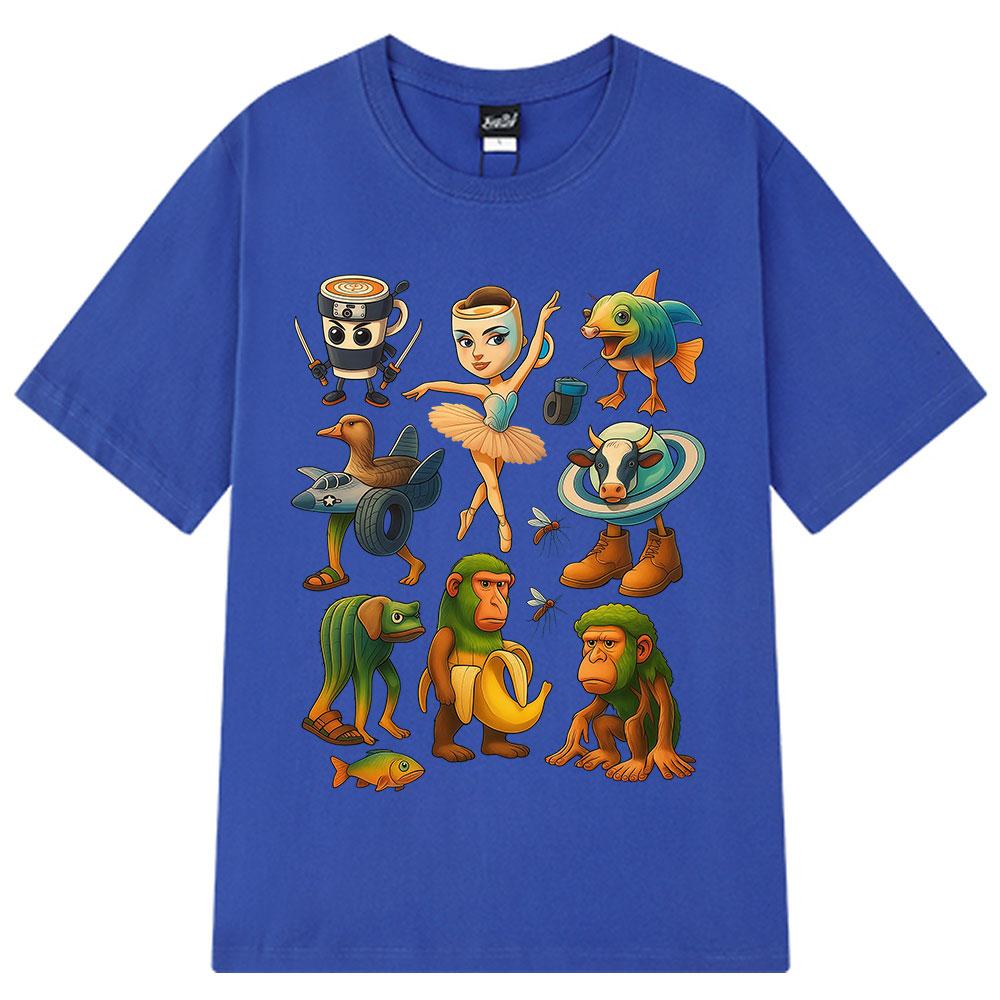 Italian Brainrot Funny Meme Graphic Tshirt Tralalero Tralala Tung Tung Tung Sahur Ballerina Capuchina Brr Brr Patapim T Shirts