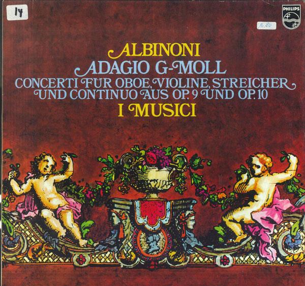 Виниловая пластинка I MUSICI Альбинони Адажио Молл Кончерти Fu 64517 FONORING Германия Классика Б/у