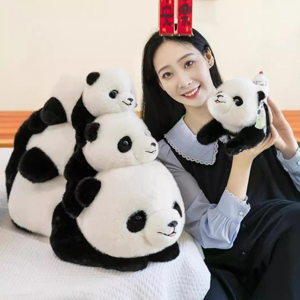 Adorable Soft Plush Panda Doll Cuddly Bear For Girls Perfect As Sleep Pillow Gift