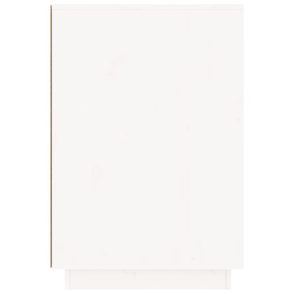 Vidaxl Biurko, Białe, 140X50X75 Cm, Lite Drewno Sosnowe