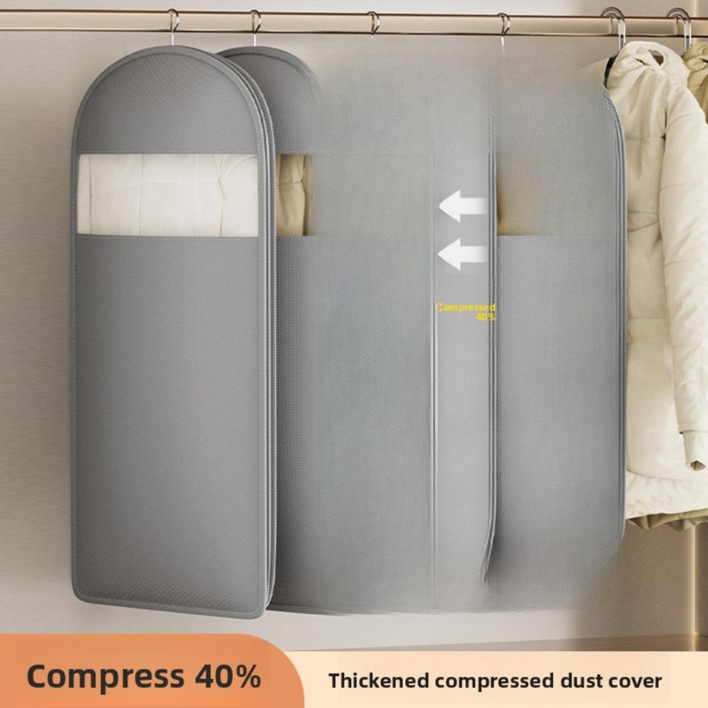 Новый Пуховик Компрессионный Пылезащитный Чехол Гардероб Одежда Пылезащитный Мешок - Подвесные Бытовые Прозрачные Чехлы для Вешалок для Одежды, Органайзер для Хранения, Экономящий Место