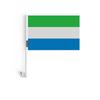 Drapeau Voiture - Multicolore - Sierra Leone - 14 X 21 Cm - 20 Pièces - Polyester