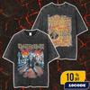 Футболка Iron Maiden Run for Your Lives World Tour Событие Постиранная Оверсайз Y2k Короткий Рукав Мужская Женская Унисекс Футболка Уличная Одежда