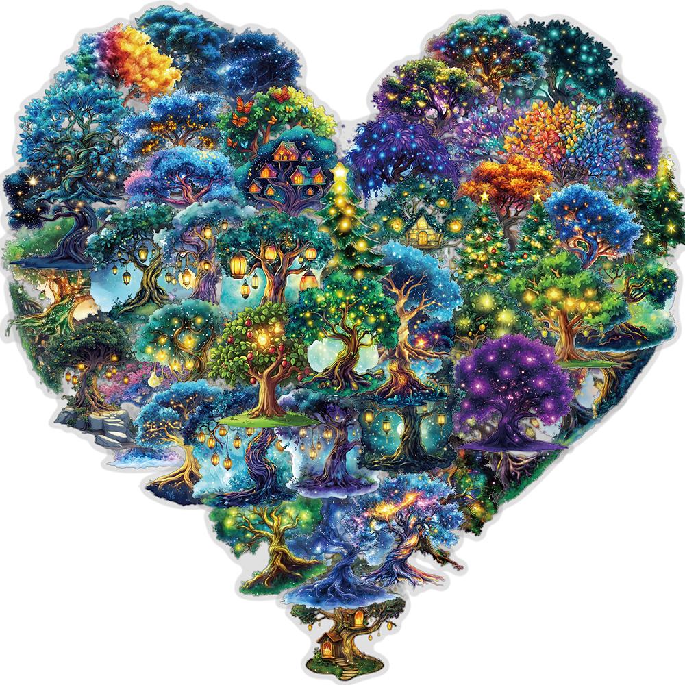 50PCS Magic Tree Sticker Cute Home Decoration Waterproof Cartoon Motorcycle Laptop Luggage Coffee Guitar Bike Graffiti Stickers