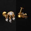 White Cubic Zirconia Earrings 925 Sterling Silver Gold Rhodium Fine Jewelry Gift for Her