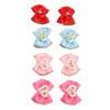 24pcs Pet Hair Bows Cute Colorful Dog Hair Bowknots with Rubber Bands for Puppy Cat Rabbit