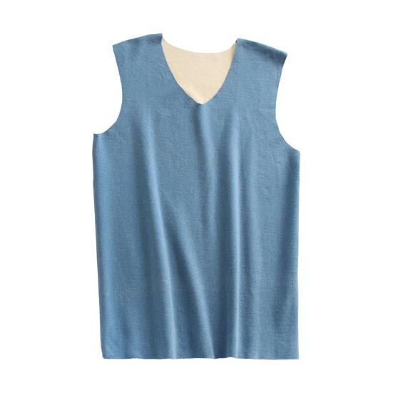 Мужской жилет-топ с V-образным вырезом, без рукавов, термофиксирующий бесшовный дизайн, двусторонний, матовый, ремесленный, пуловер, жилет