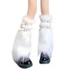 Women's Calf Ring Plush Socks Leather Buckle Warm Leg Cover Mid-tube JK Pile Socks Anklets