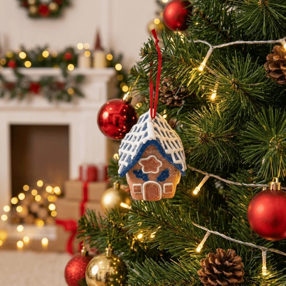 Cartoon Mini House Pendant House Shaped Christmas Tree Decorations Xmas Decorations Doors Decor