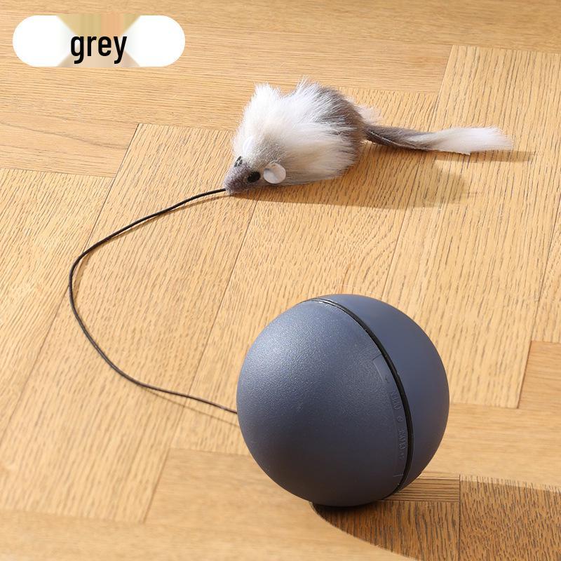 Smart Interactive Cat Toy Ball: Automatic, Bite & Scratch Resistant, Self-Play Boredom Relief with Mouse Design