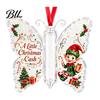 Hanging Cash Storage for Holiday Christmas Money Holder Ornament, Acrylic Decor with Vintage Capsule Butterfly Print, Party Supplies And Festive Home