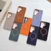 Чехол для Samsung Galaxy S26 S25 S24 Plus Ultra с узором слона, кожаный, с магнитом, для беспроводной зарядки, защитная задняя крышка-оболочка