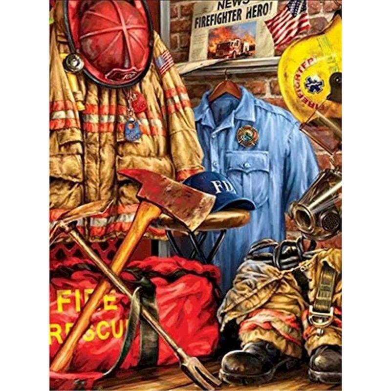 5D DIY Diamond Painting Firefighters Cross Stitch Kits Figures Diamond Embroidery Sale Mosaic Picture Home Decor Gift