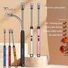 1 Set Electric Igniter USB Rechargeable Windproof LED Power Display Pulse Igniter Stick with Long Handle for Outdoor Home