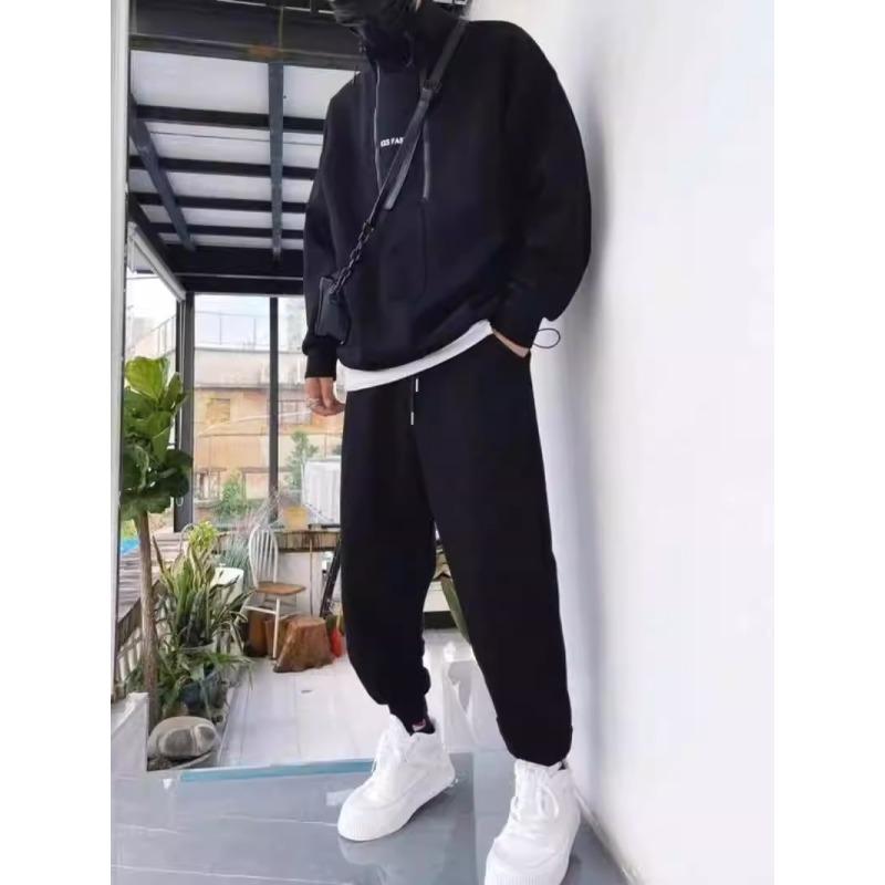 Мужской спортивный костюм куртка + брюки из двух частей фитнес-костюм