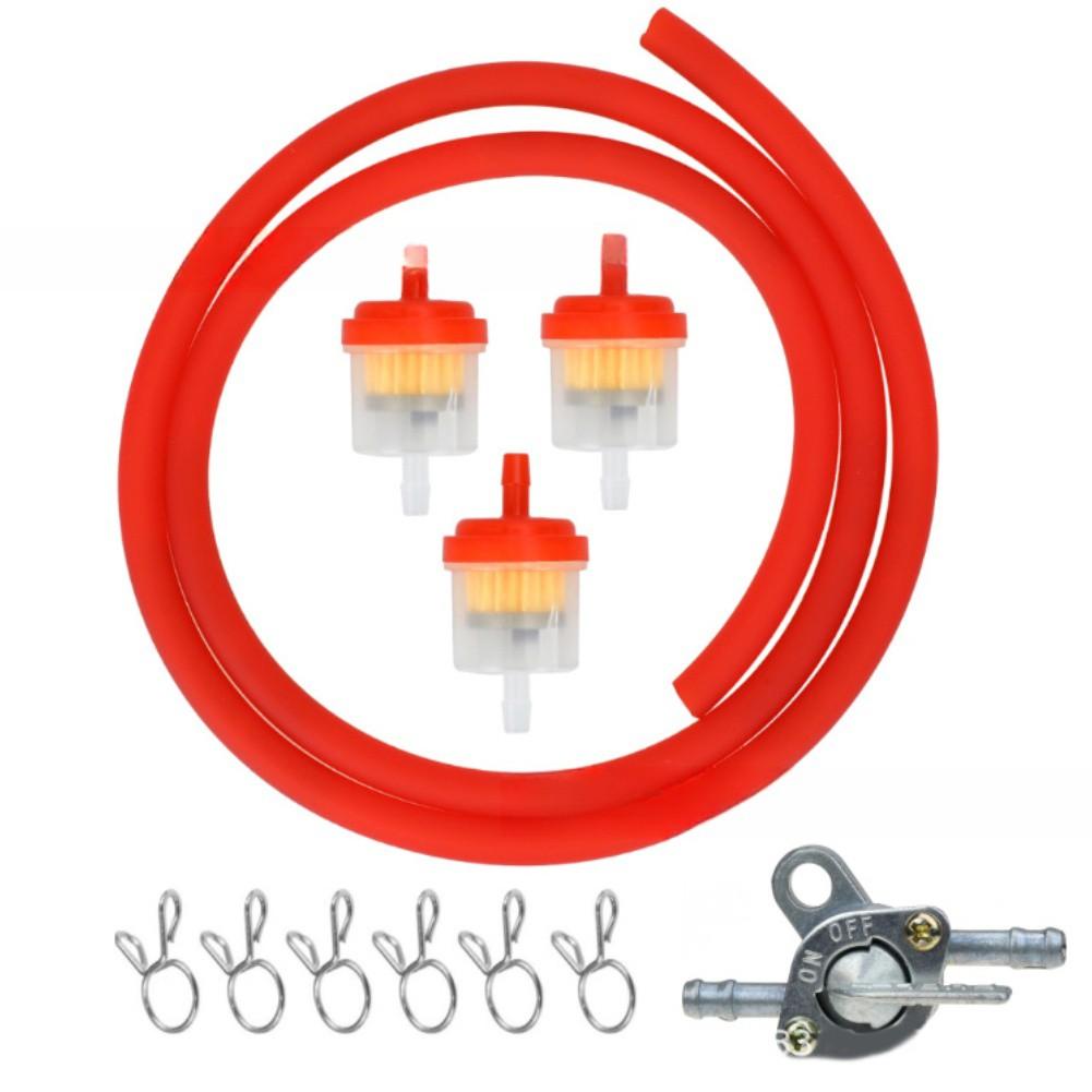 Direct Replacement Fuel Cock Filter with Fuel Lines for Most ATVs Motorcycles
