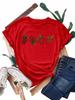 Women's Casual Short Sleeve with Red Strawberry Print Round Neck Breathable Cute T-shirts Harajuku Short Sleeve Casual Y2k Tops
