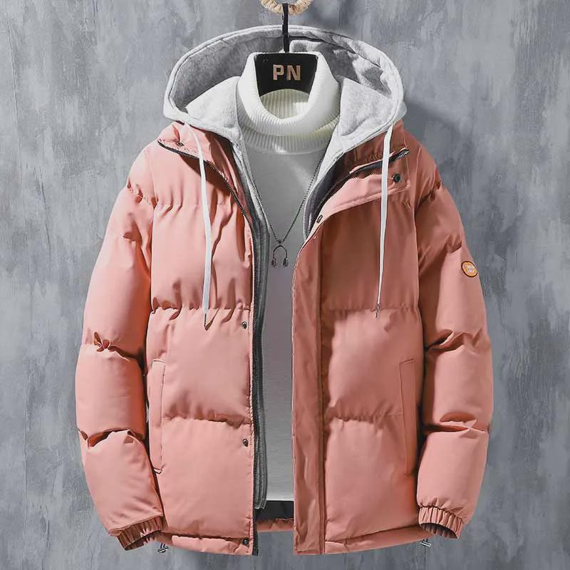 Men's Winter Hooded Cotton Jacket - Trendy, Thick, Warm, and Loose Fit
