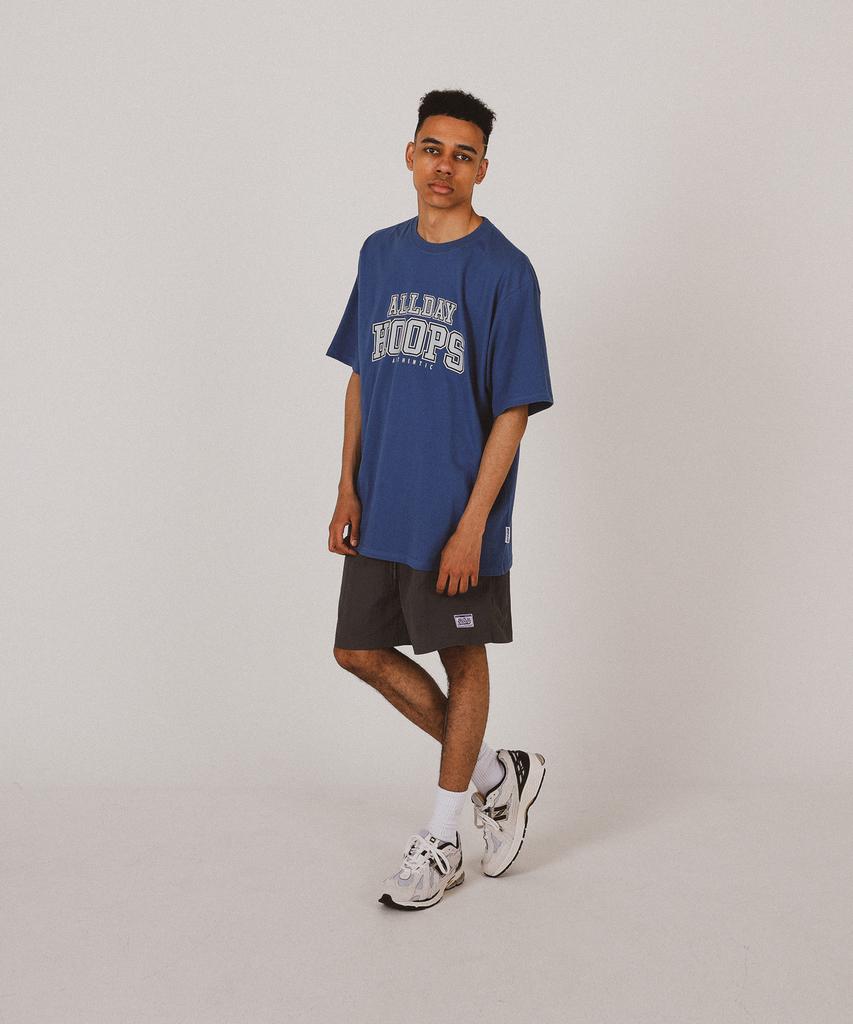 ALL DAY HOOPS Authentic Short Sleeve Tee Blue