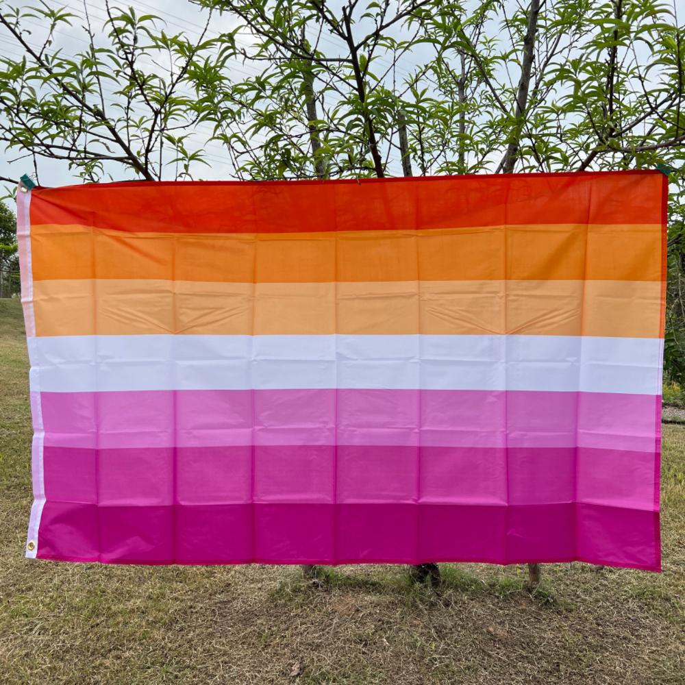 LGBT Rainbow Flag 90x150cm polyester Gay Flag Rainbow Sunset Lesbian Pride Flags home decoration