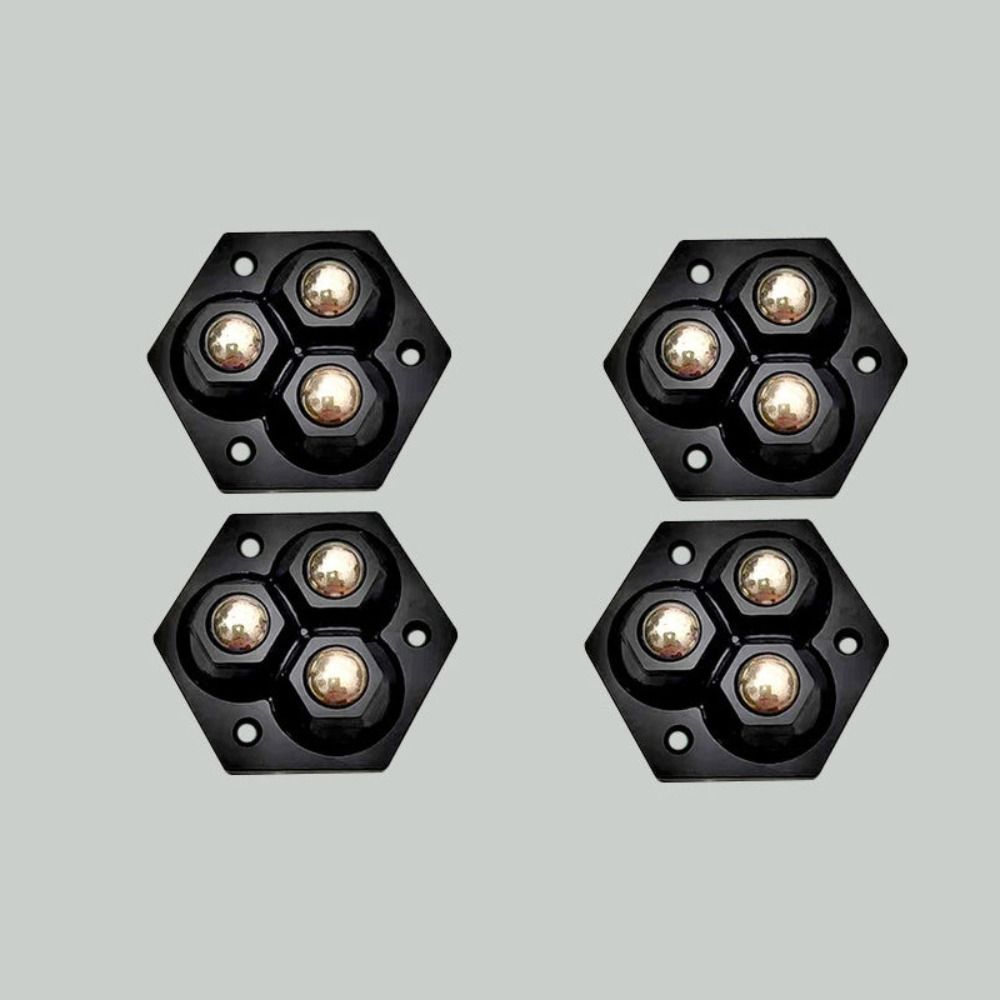 Самоклеящиеся мебельные ролики, колеса, бесшумный шарик, самоклеящаяся основа шкива, мини-ролик с тремя шариками