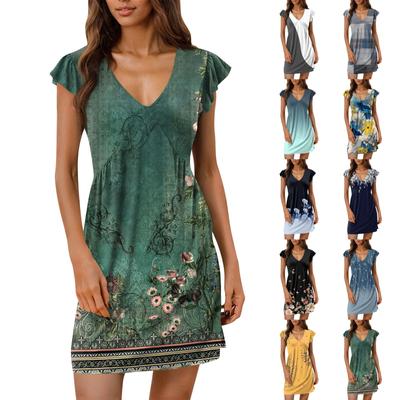 Женские летние платья, свободные сарафаны без рукавов с U-образным вырезом и карманами