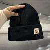 Cartoon Big Mouth Red Eyes Bag Head Hat Autumn and Winter New Embroidered Wool Knitted Hat Cover To Keep Warm