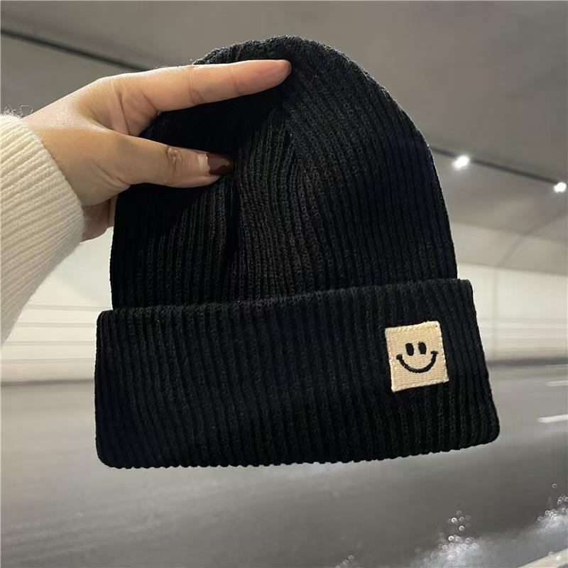 Cartoon Big Mouth Red Eyes Bag Head Hat Autumn and Winter New Embroidered Wool Knitted Hat Cover To Keep Warm
