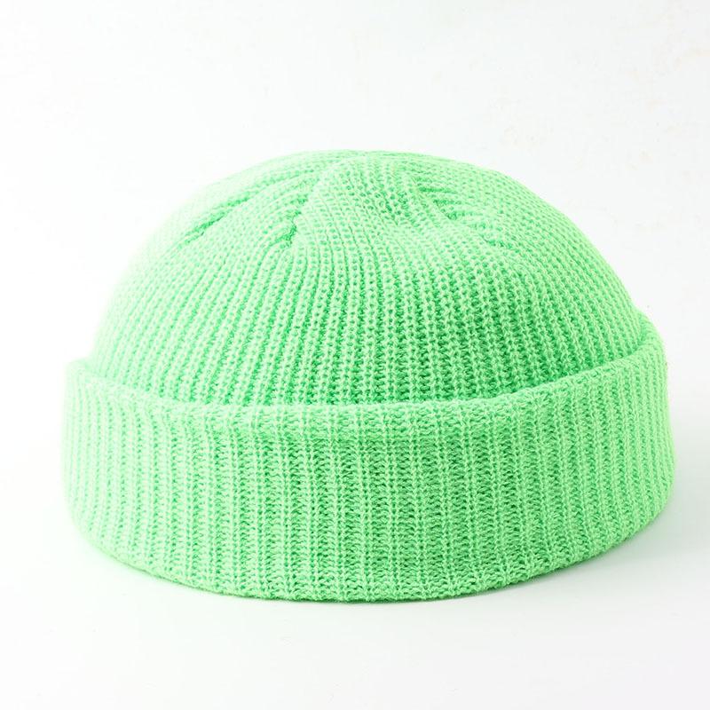 Melon hat men's and women's trend autumn and winter wool hat student fashion flanged yuppie cold hat women's brimless knitting