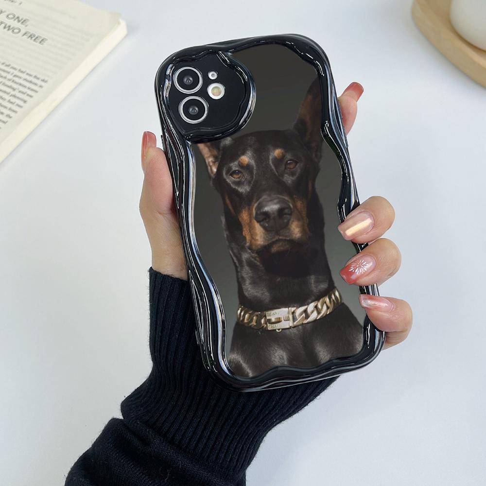 LZ14 Dog Doberman Animal Art Прозрачные мягкие волнистые чехлы для телефонов для Xiaomi 11 Lite Redmi Note13 12 8 Pro 9 12C A3 Infinix Smart 8 Tecno Защитная задняя крышка