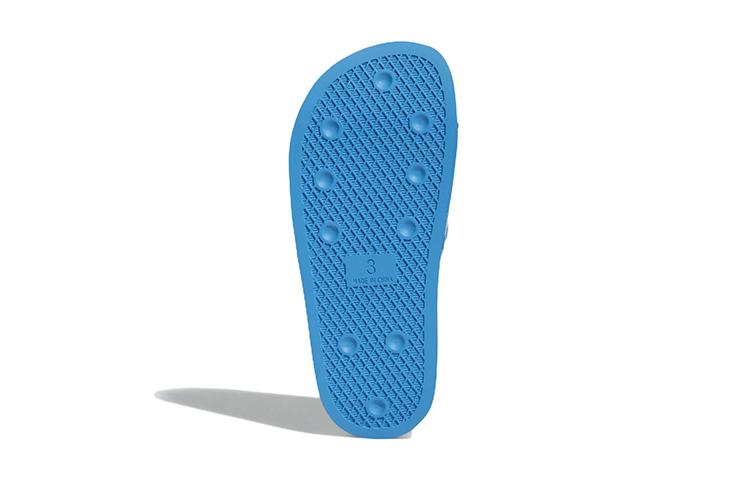 adidas Оригинальные ADILETTE J Удобные Устойчивые к истиранию Устойчивые к истиранию Детские тапочки Белый Синий Подростки GZ3690