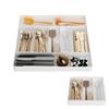 Cutlery Case, Extendable, 4-Sided, Cutlery Storage Tray, Desk Tray with Drawers and Dividers, Storage Case for Small Items, Desk, Kitchen, a