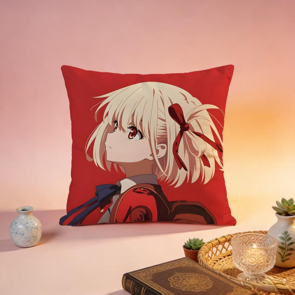 Fashion LLycoris Recoiled Cushion Cover Premium SkinFriendly Pillow Case MultiPurpose for Home Office Travel
