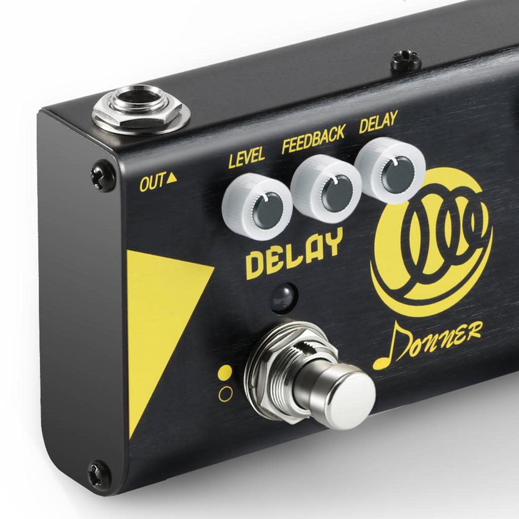 Donner Multi Effector for Guitar Alpha Cruncher 3 Effects Digital Circuit Compact "Delay, Chorus, Distortion"