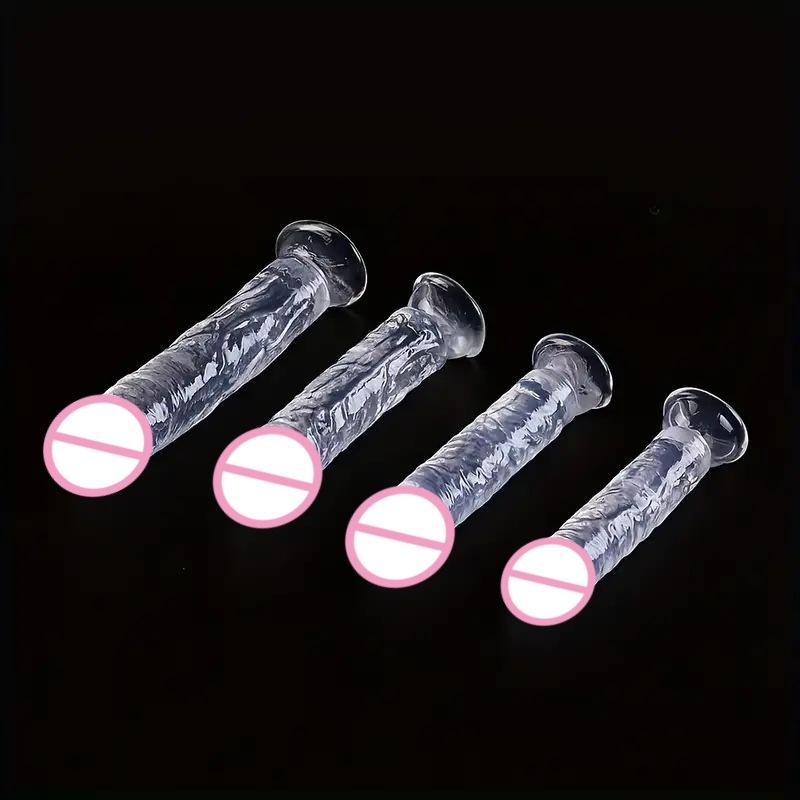 Большой пенис без яиц, прозрачный желеобразный кристалл, имитация, маленький и средний размер, взрослая женская мастурбация, палочка-дилдо
