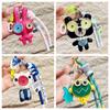 PU Cartoon Keychain Button Eye Dolls Pendant Creative Bag Accessories  Bag/key Decor