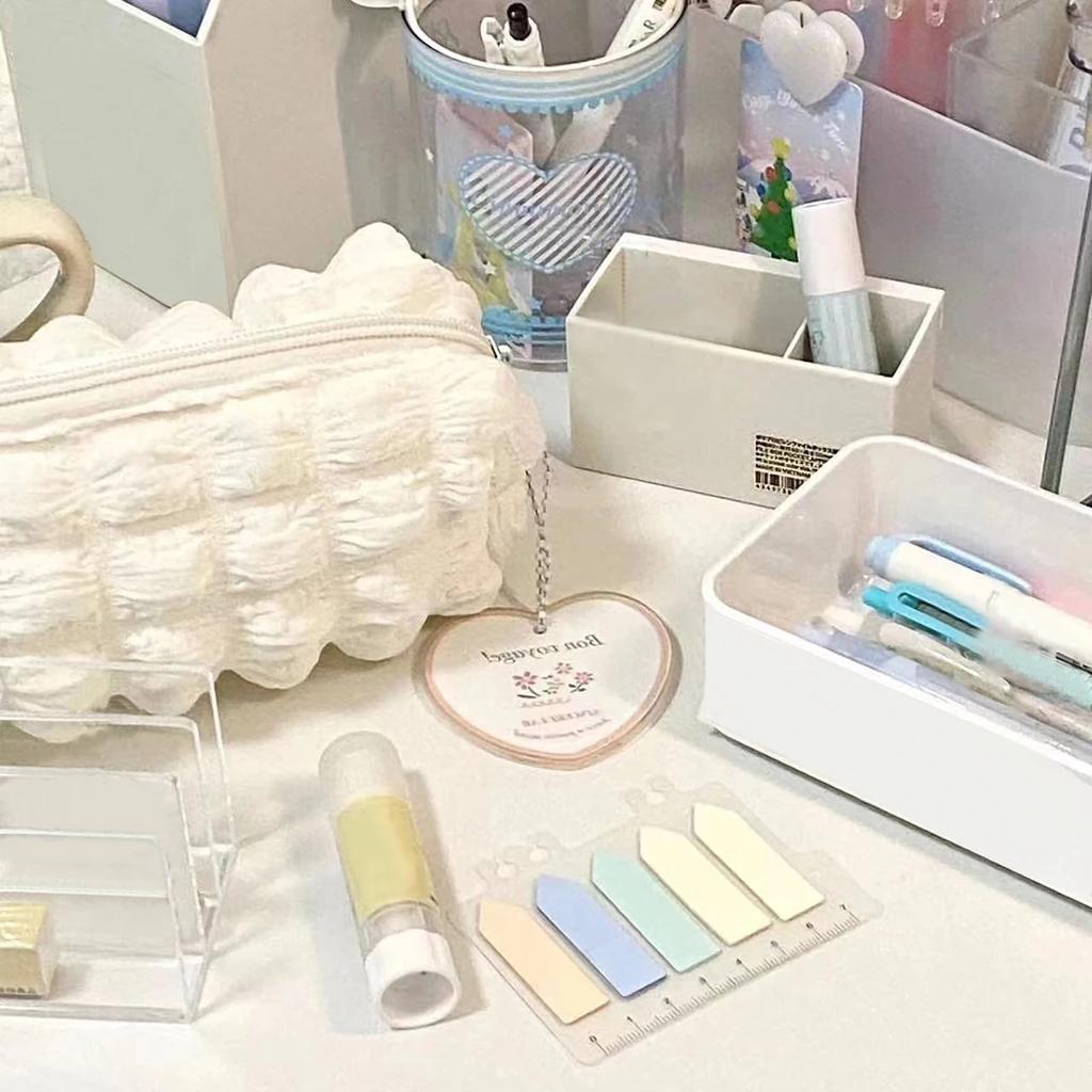 Kawaii Puffs Pencil Case Bag Cosmetic Girls Pen Pouch Box Cute Korean Stationery for Office Back To School Supplies Students