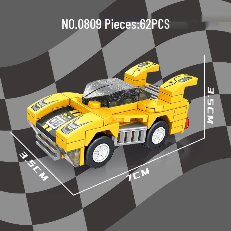 Образовательная модель гоночного автомобиля, совместимая с LEGO, игрушка из мини-строительных блоков