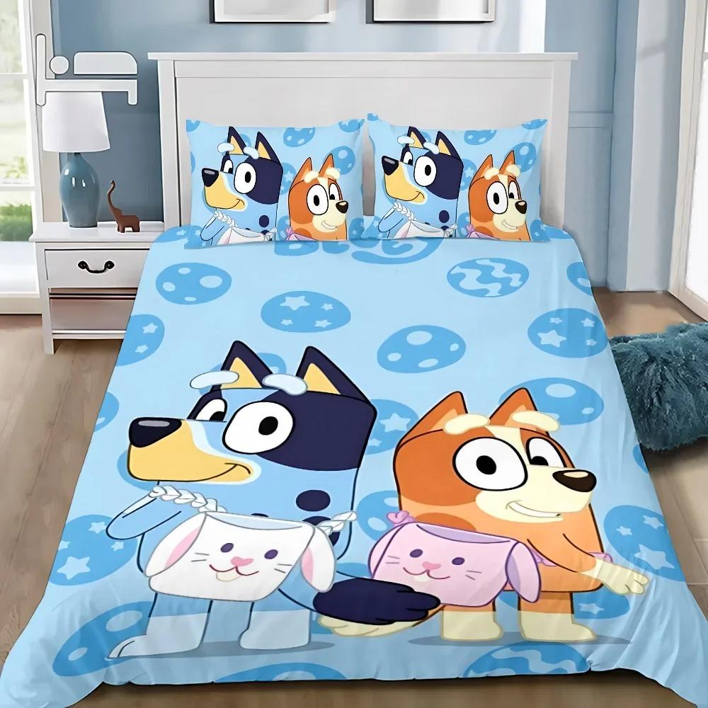 New design B-Blueys Duvet Cover Pillowcase 2/3pcs Bandit Chilli Bedding Set Adult Boy Girl Bedroom Children Single Double