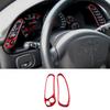 2Pcs Red Carbon Fiber Speedometer Side Cover Trim For Corvette C5 1998-04 Type B